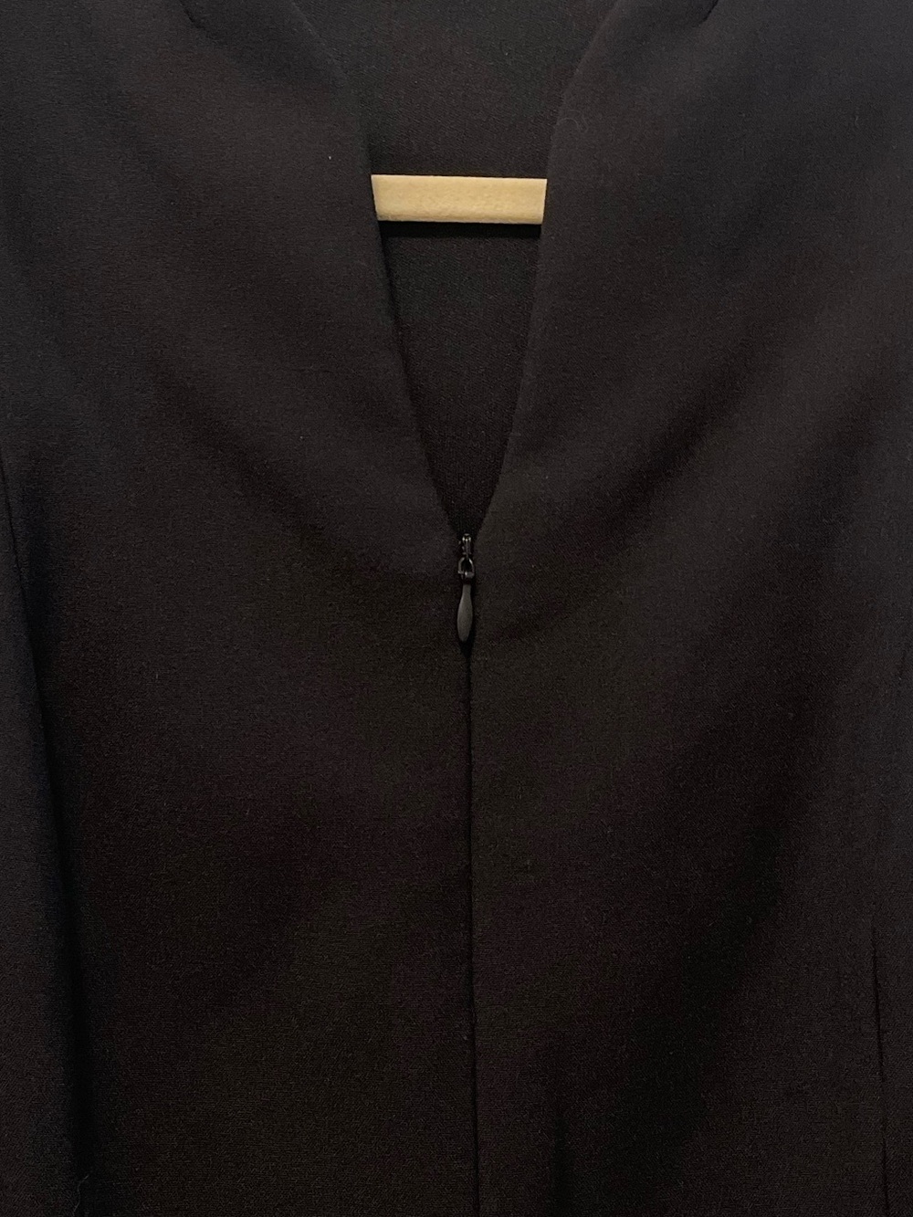 Ellen Tracy Black Sleeveless Zip Front Midi A-Line Dress - Picture 5 of 9